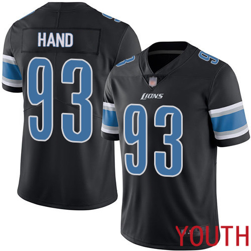 Detroit Lions Limited Black Youth Dahawn Hand Jersey NFL Football 93 Rush Vapor Untouchable